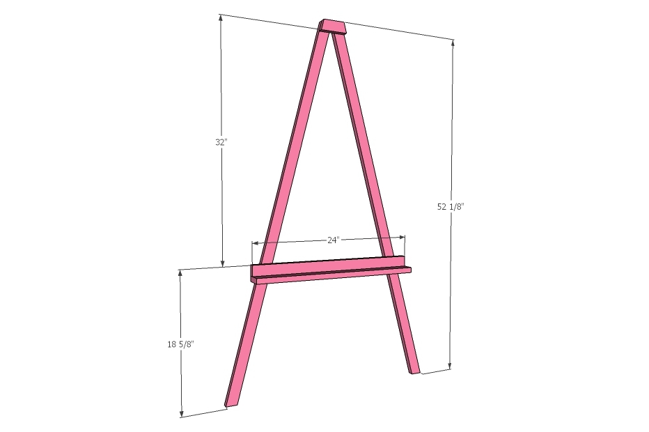 Ana White Easy Leaning Kids Art Easel DIY Projects